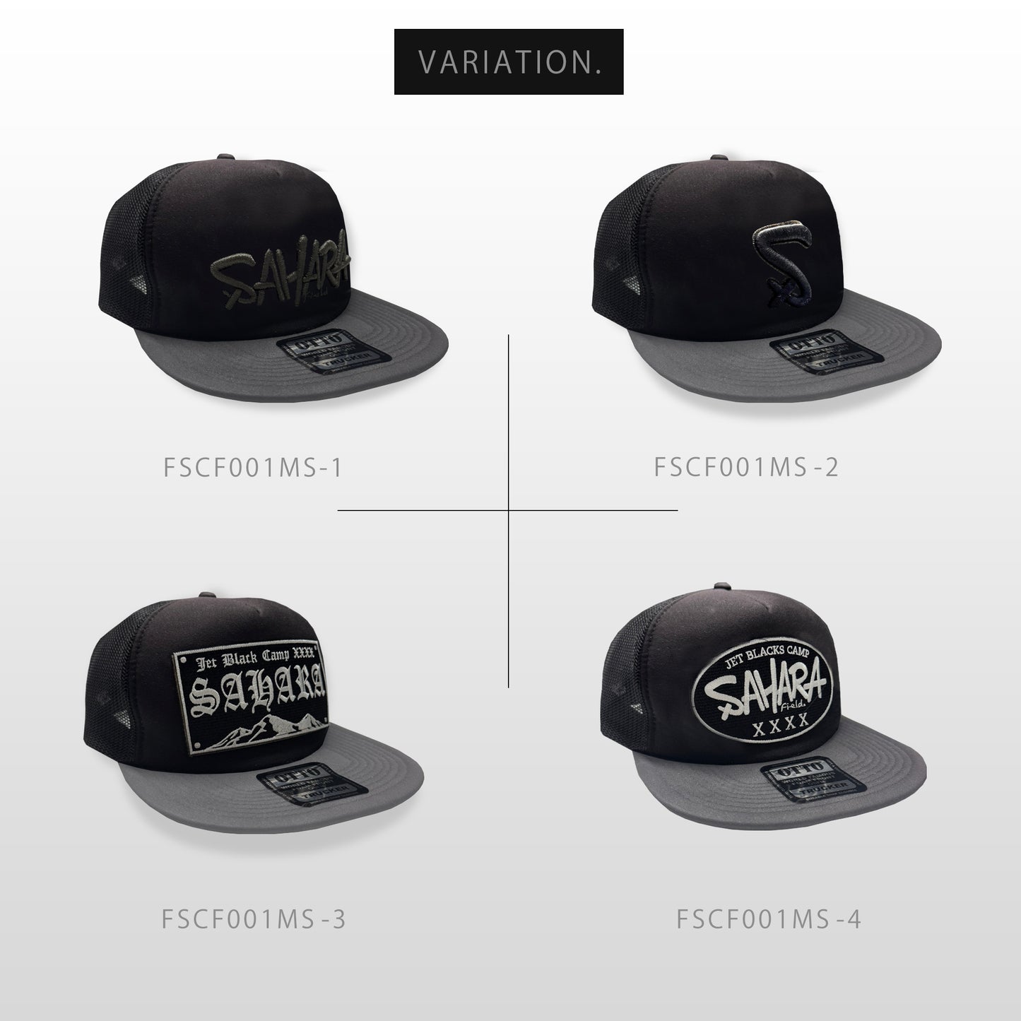 【 受注期間 4月1日 20:00 ~ 4月9日 23:59 】オリジナルメッシュキャップ BLACK × GRAY - FieldSAHARA