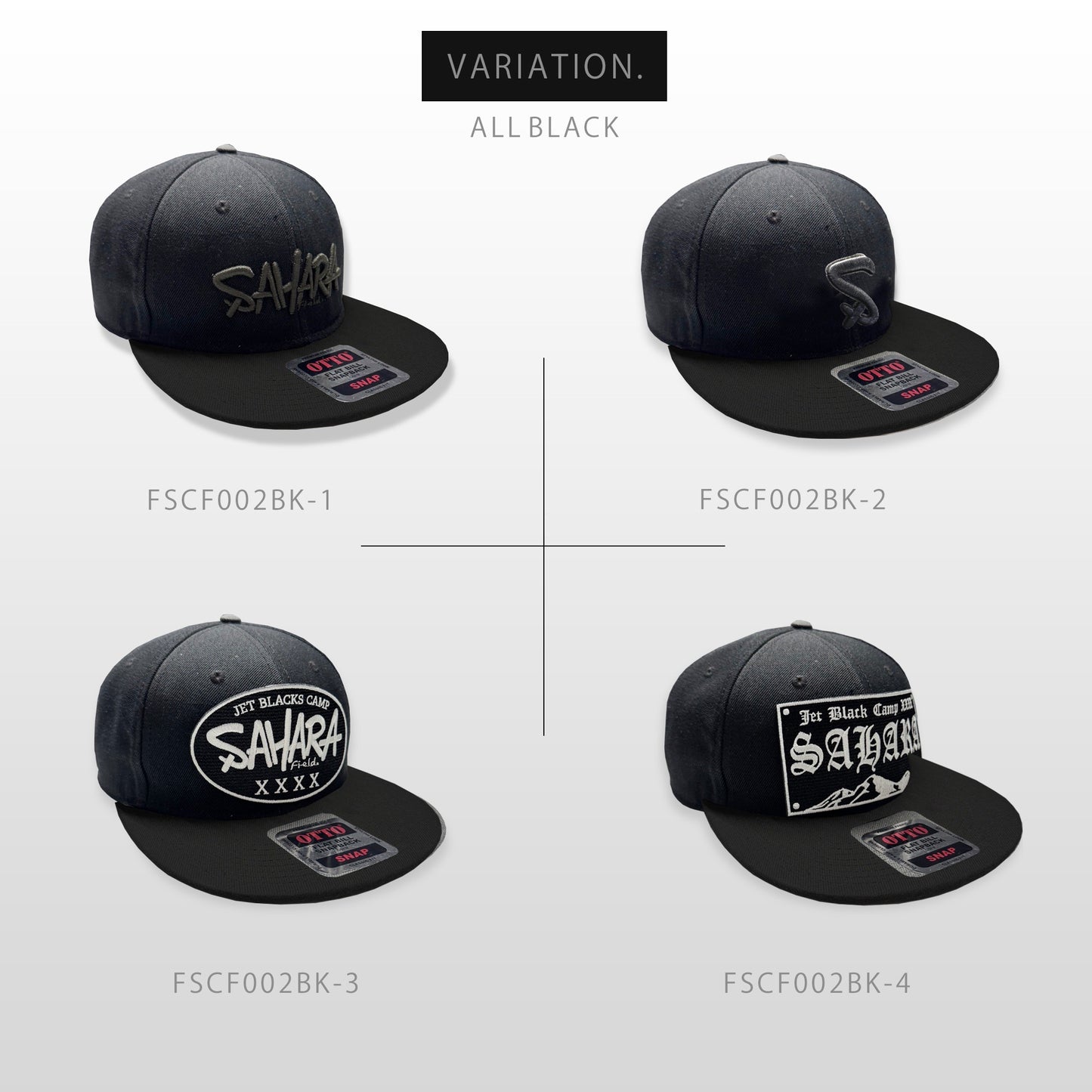 【 受注期間 4月1日 20:00 ~ 4月9日 23:59 】オリジナルフラットキャップ BLACK - FieldSAHARA