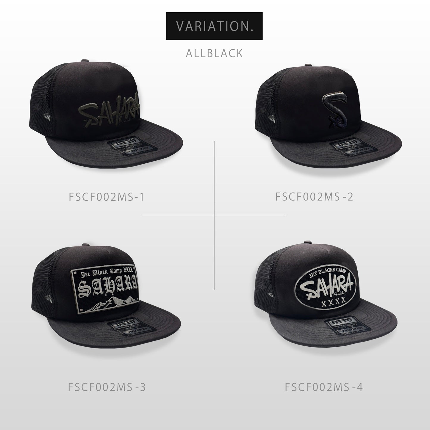 【 受注期間 4月1日 20:00 ~ 4月9日 23:59 】オリジナルメッシュキャップ BLACK - FieldSAHARA