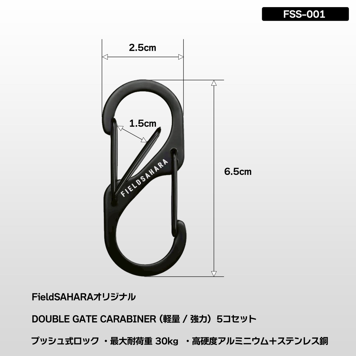 FieldSAHARA DOUBLE GATE CARABINER 5コset