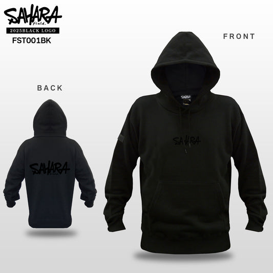 FST001BK オリジナルフーディー ALL BLACK ドロップショルダータイプ - FieldSAHARA