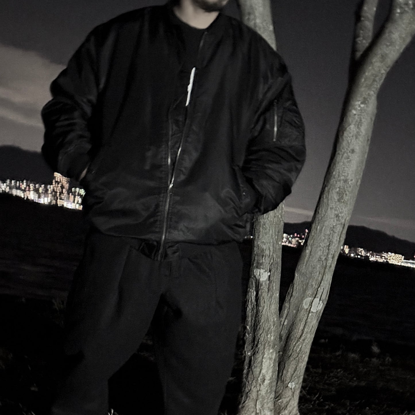 FieldSAHARA FSM001BK オリジナル MA-1ジャケット ALL BLACK
