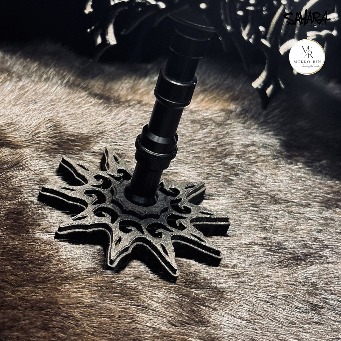 NEW 】FieldSAHARA × 木工凛 コラボランタンシェード 漆黒のスタンド