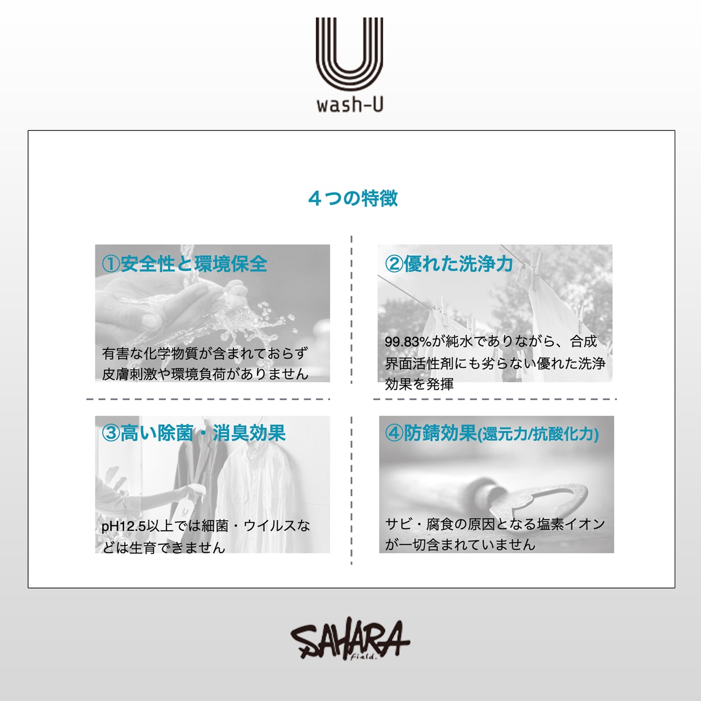 【 FieldSAHARA × wash_U 】wash-U スターターセット - FieldSAHARA