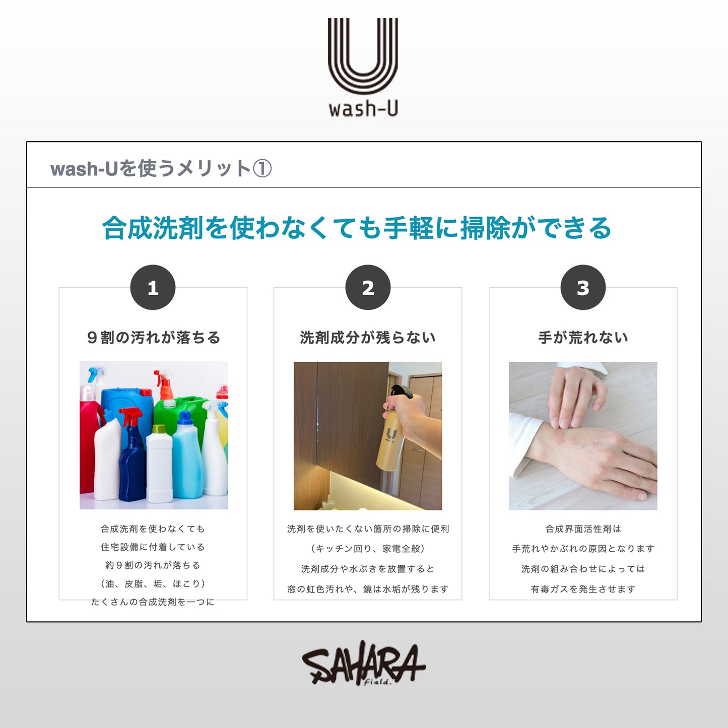 【 FieldSAHARA × wash_U 】wash-U スターターセット - FieldSAHARA