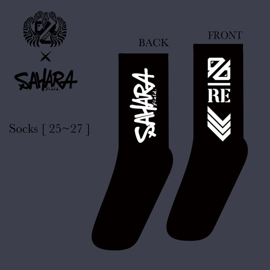 【 受注期間 8月8日 12:00 ~ 17日 23:59 まで 】RE96 x FieldSAHARAオリジナルソックス - FieldSAHARA