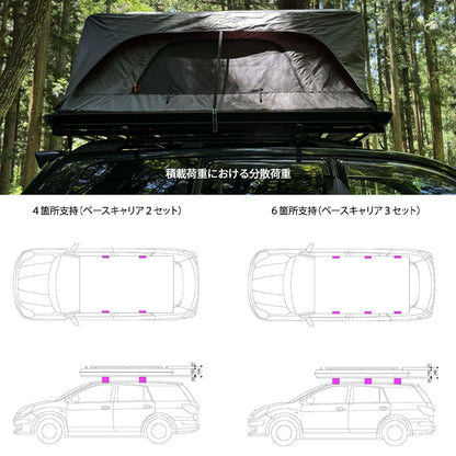 FieldSAHARA × eco-tech コラボルーフテント T-10S ワンタッチ BLACK EDITION