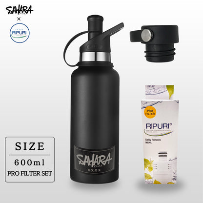 RIPURI×fieldSAHAR コラボ 【高性能】【高機能】携帯浄水器 600ml - FieldSAHARA
