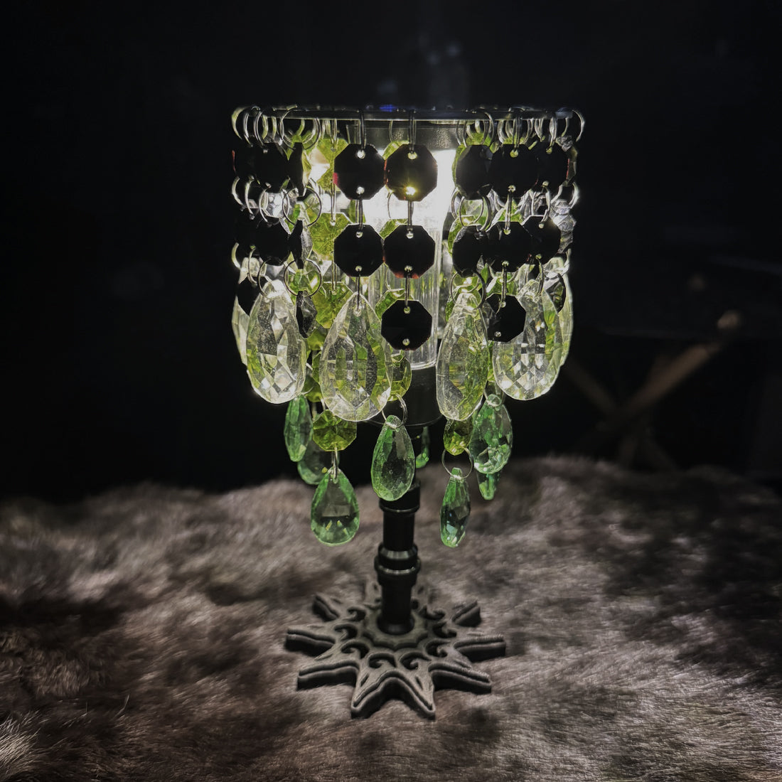 NEW 】FieldSAHARA × 木工凛 コラボランタンシェード 漆黒のスタンド